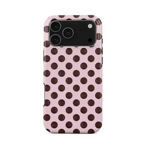 New Crush –for iPhone 17 Pro Max Case |     Retro Polka Dot Design, Pink & Brown Aesthetic |     Compatible for iPhone 17 Air, 16, 15, 14, 13, 12, 11 / Pro Max, Plus & Mini Compatible with Samsung Galaxy S25