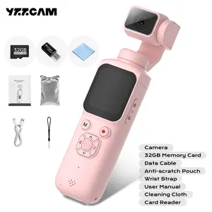 YZZCAM Pocket Vlogging Camera with 4K/30fps Videos, Pocket Camera with FaceTracking, 4K Handheld Camera, Video Camcorder, Portable WiFi Vlogging Camera with 32GB Card,  tiktok shop spring glow up