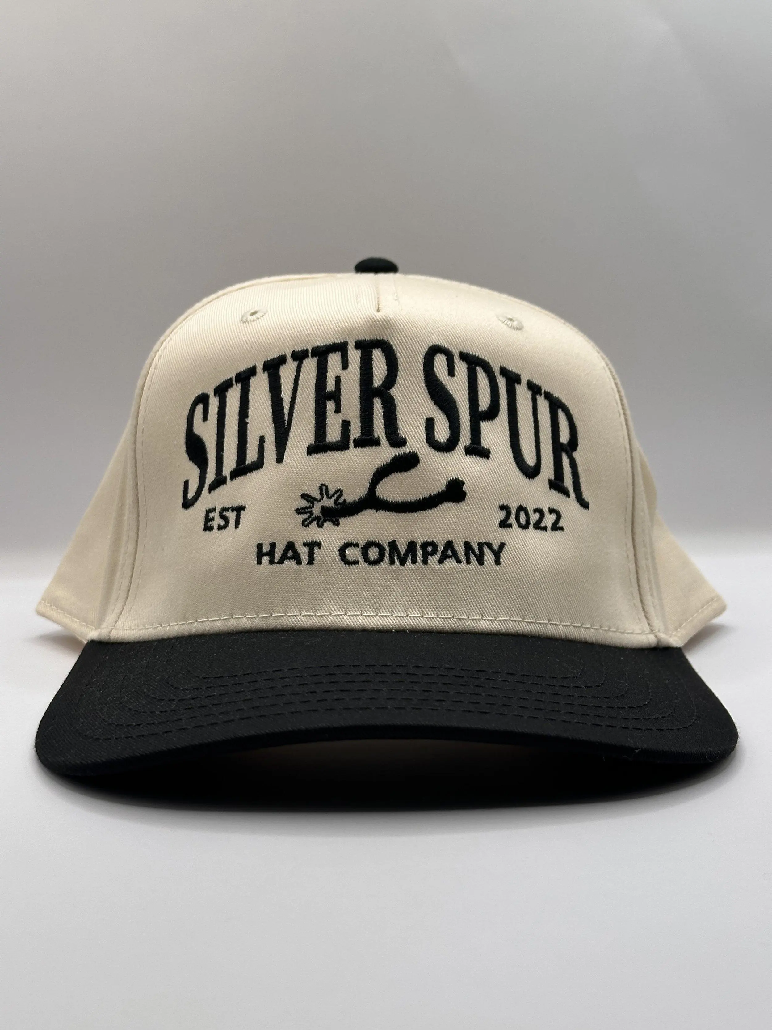 Embroidered Black Spur Cap