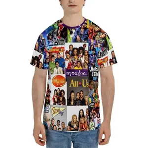 Menswear 90s Sitcoms Sublimation All-Over Print Unisex Top, Polyester Tee, Casual Streetwear Tshirts