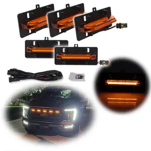 5PCS Brand new and quality Amber LED Front Grille Lights For 2021 2022 2023 Ford F150 XL/XLT/XLT Sporting