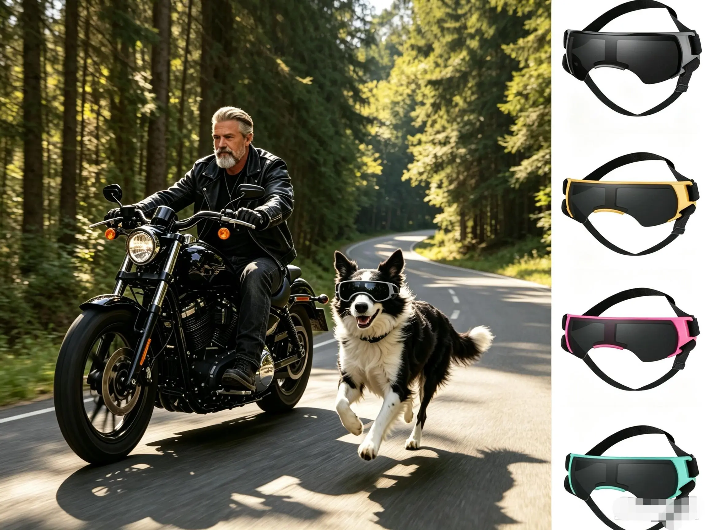 Dog Goggles, Outdoor Pet Eyewear with Eye Shielding, Single Pair