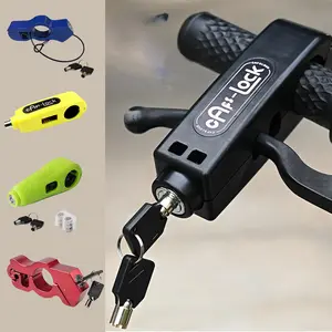 Heavy-Duty Anti-Theft Bike & Motorcycle Handle Lock - Motorcycle-style design with Mechanical Knob Dial, Cut-Resistant, Compatible with Bicycle and Motorcycle Handlebars - Secure Cycling and Motorcycle Security Lock, Bike Lock, Sleek Glossy Finish