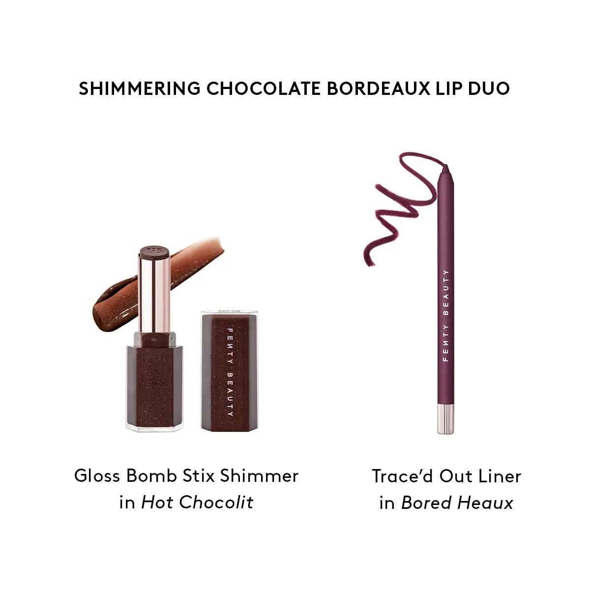 Shimmering Chocolate Bordeaux Lip Duo