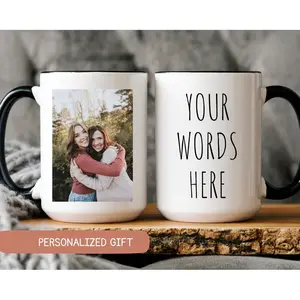 Custom Photo Mug Grandma, Personalized Photo for Grandma, Photo Mug Mom, Mug With Photo and Text, Personalized Photo Coffee Mug, Picture Cup