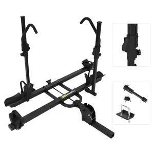 Heavy Duty 2" Receiver Hitch Bike Rack, 2-Bike Carrier up to 170lbs Capacity, 5.0" Fat Tire for Cars, SUVs, Trucks, RVs