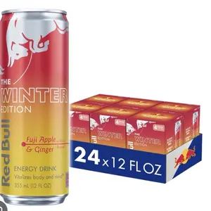 24 pack Red Bull Winter Edition: Fuji Apple-Ginger flavor 12 Fl Oz Cans