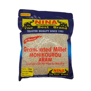NINA Natural Traditional Granulated Millet - Monikourou Araw (12oz) - Versatile Grain for Koko, Pap, Gero, Mil, Souna Dishes