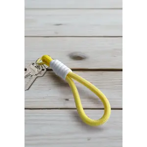 ROPE LOOP KEYCHAIN - YELLOW/WHITE