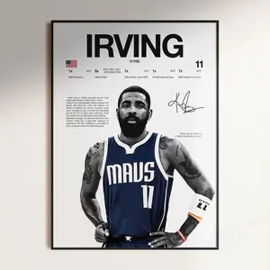 [Unframed] Kyrie Irving Poster, Wall Print, Basketball Poster Print, Sports Decor, Dallas Mavericks Poster, Basketball Gift