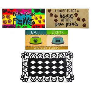Evergreen Dog Themed Set of 3 Sassafras Mat Insrts & Mat Tray