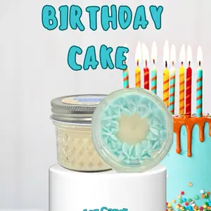 4oz Birthday Cake Candle Soft hint of Vanilla Cream..