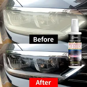 Car Light Repair Spray, Professional Headlight Polisher, Removes Scratches & Yellowing, Suitable for Car Front and Rear Lights, Non-Toxic Formula