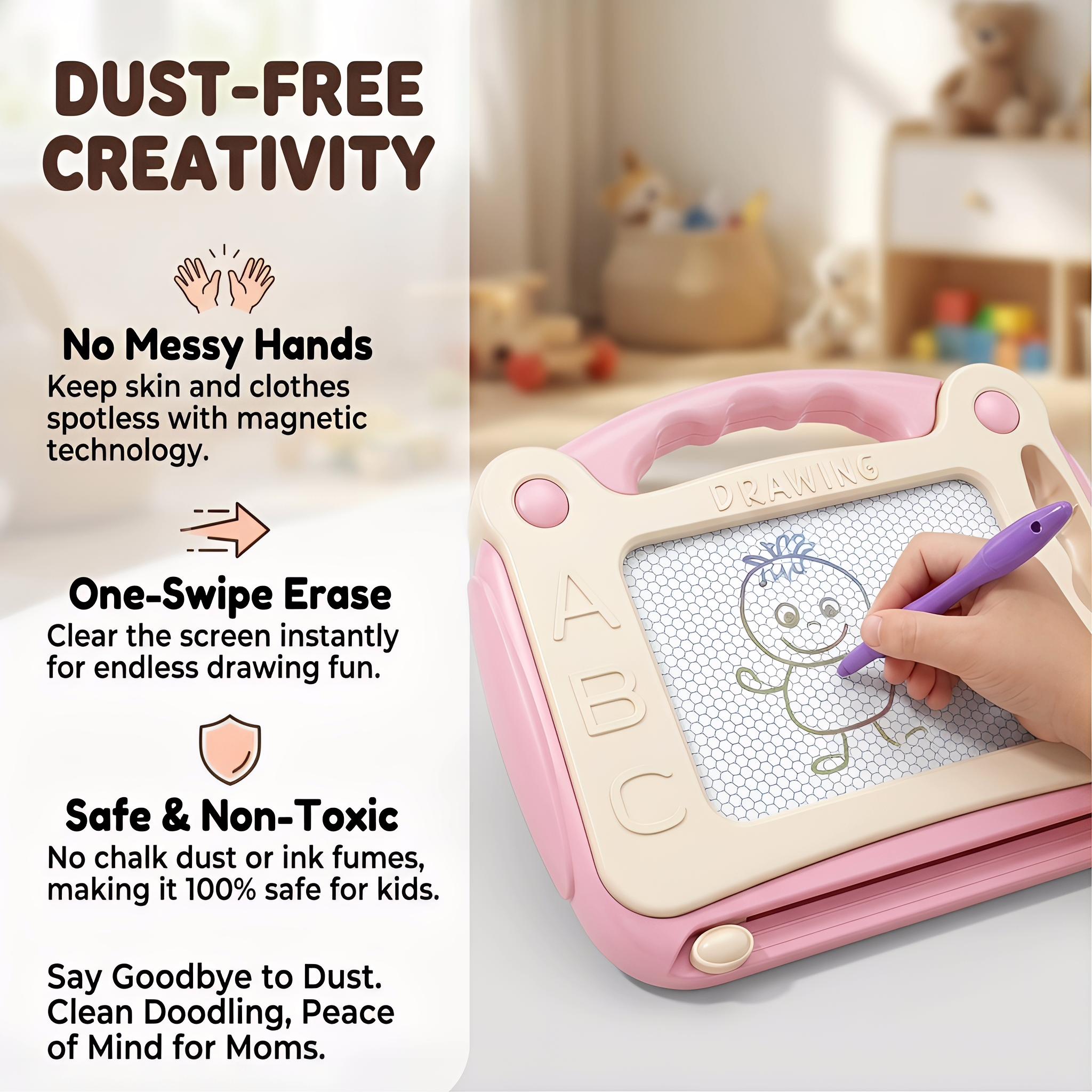 Magnetic Drawing Board for Toddlers Toddler Toys for Age 1 2 3 Boys Girls, Sketch Pad Birthday Easter Christmas Halloween Kids Toy Gifts for Boys and Girls