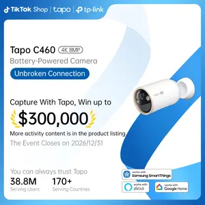 TP-Link & Tapo C460 |4K 8MP Outdoor Security Camera | Free AI Person/Vehicle Detection, Starlight Color Night Vision,  Wireless MagCam, Alexa & Google Compatible
