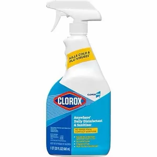 CloroxPro Anywhere Daily Disinfectant Spray 32 oz - All-Purpose Multi-Surface Cleaner, Kills 99.9% of Bacteria & Viruses, Removes Stains, Ideal for Kitchen & Bathroom Use, All-Purpose Cleaner