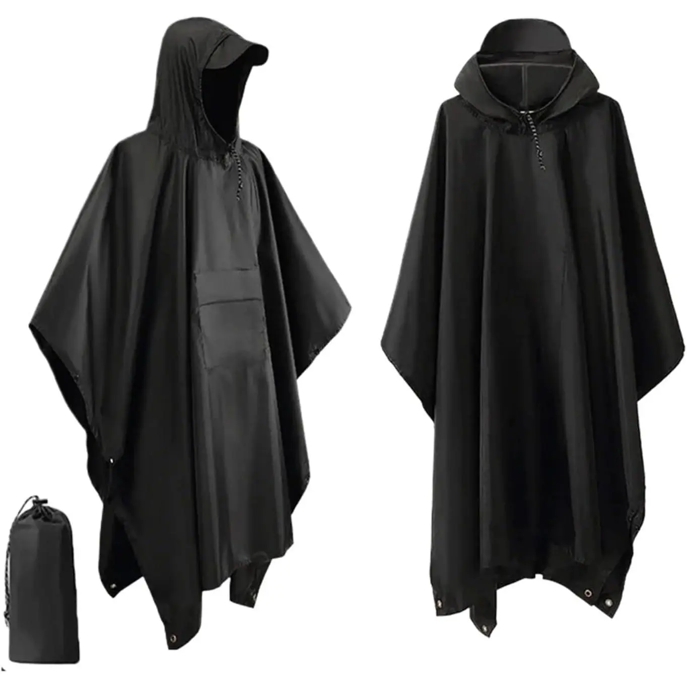 Unisex Lightweight PVC Rain Coat - Full-Coverage, All-Seasons, Waterproof Full-Body Rain Suit with Hood, Long Sleeves, Foldable, Packable, Ideal for Hiking, Emergency Tent Cover