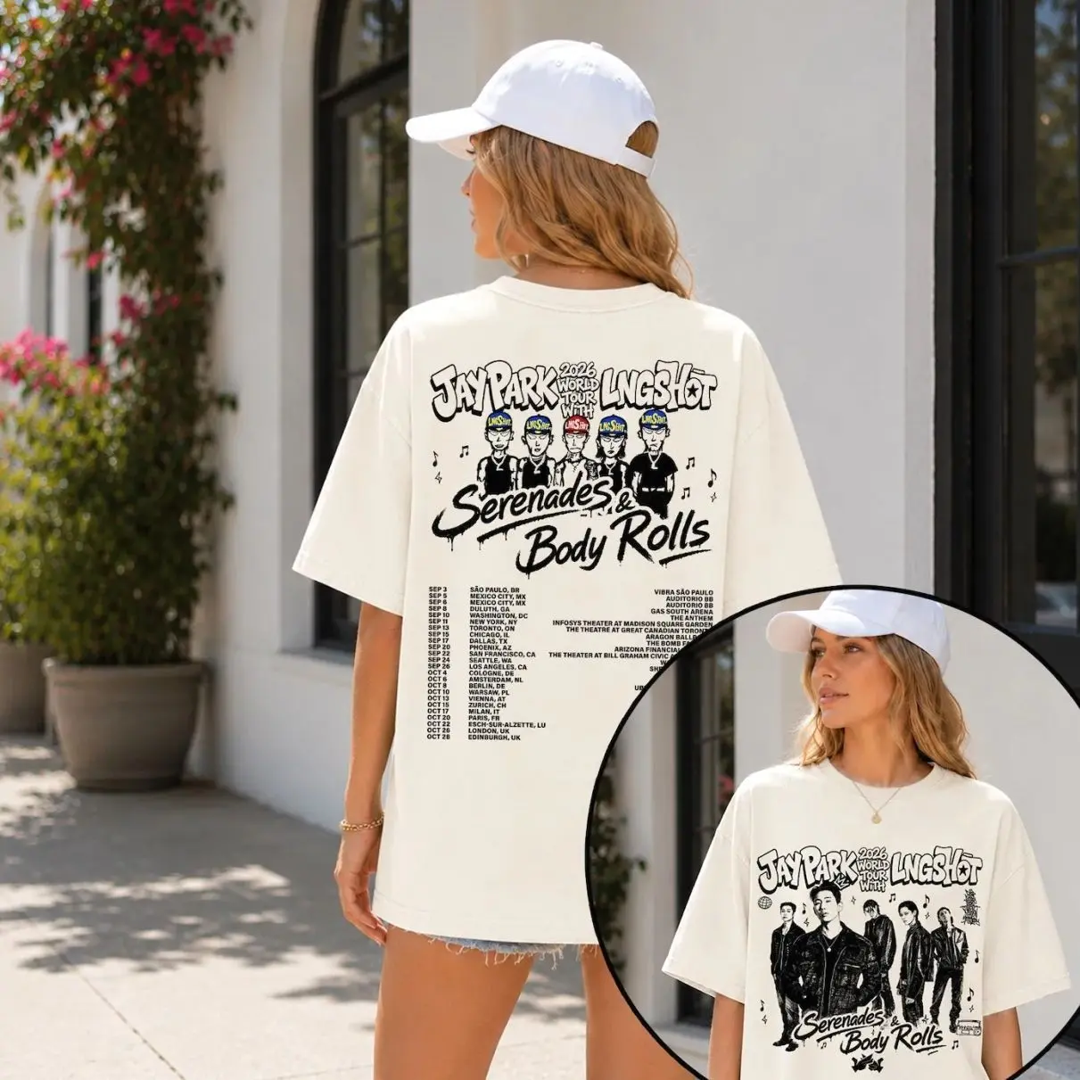 2026 Jay Park World Tour Serenades & Body Rolls With LNGSHOT T-shirt, Jay Park Lngshot 4shoville Shirt, Lngshot 4shoBoiz Tee, Comfort Colors 0BP