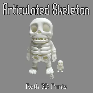 3D Printed Skeleton Figurines - Cute Halloween Decoration - 3 Sizes Available - Articulated Spooky Ornaments