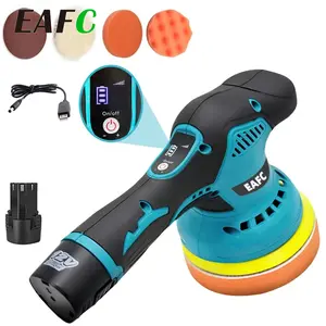 EAFC Car Polishing Machine For Car 12V Cordless Polisher 8 Gears 380W Automotive Electric Waxing Repairing Wireless Sander Polish