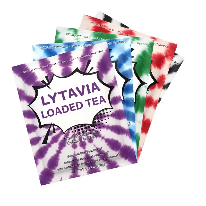 Lytavia Loaded Waters Powdered Energy Hydration Beverage Mix Sticks - 5 Single Packets, 200mg Caffeine, Collagen Peptides, 3g Protein, 0 Sugar, Gluten Free, Assorted Fruit Flavors