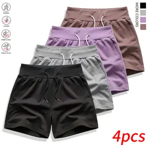 Women’s summer two-piece set: casual straight wide-leg shorts — solid color, lightweight for layering, with pockets and a drawstring elastic waistband — a vacation essential — suitable for outdoor leisure, running, sports, and fitness.,summervibes