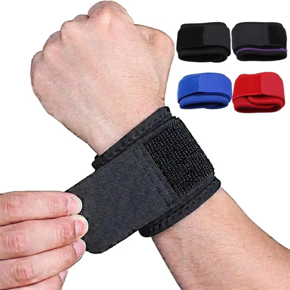 1 Pair Men Women Adjustable Fitness Strength Wrist Wraps, Compression Bandage Hand Wrist Straps Sports Wrist Brace Support for Gym, Weightlifting, Powerlifting, Crossfit, Workout, Carpal Tunnel Pain Relief, Sprain Recovery & Daily Joint Protection