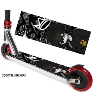 1 Cool Art Wind Diablo Cartoon Scooter Sticker, Cool Creative Body Sticker, Scooter Body Decoration Sticker PVC Sticker Easy