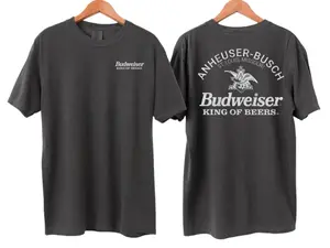 2 Side- Budweiser T-Shirt - Funny drinking shirt- For Women-Unisex-Love