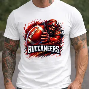 Tampa Bay Football Red & Pewter Graphic Tee 🏴‍☠️ Bold Buccaneer Mascot Splatter Art for Gameday! Premium Unisex T-Shirt for Sunday Football & Florida Tailgates. Perfect for Fans! 🏈✨ #tampabayfootball #firethecannons #gamedayfit