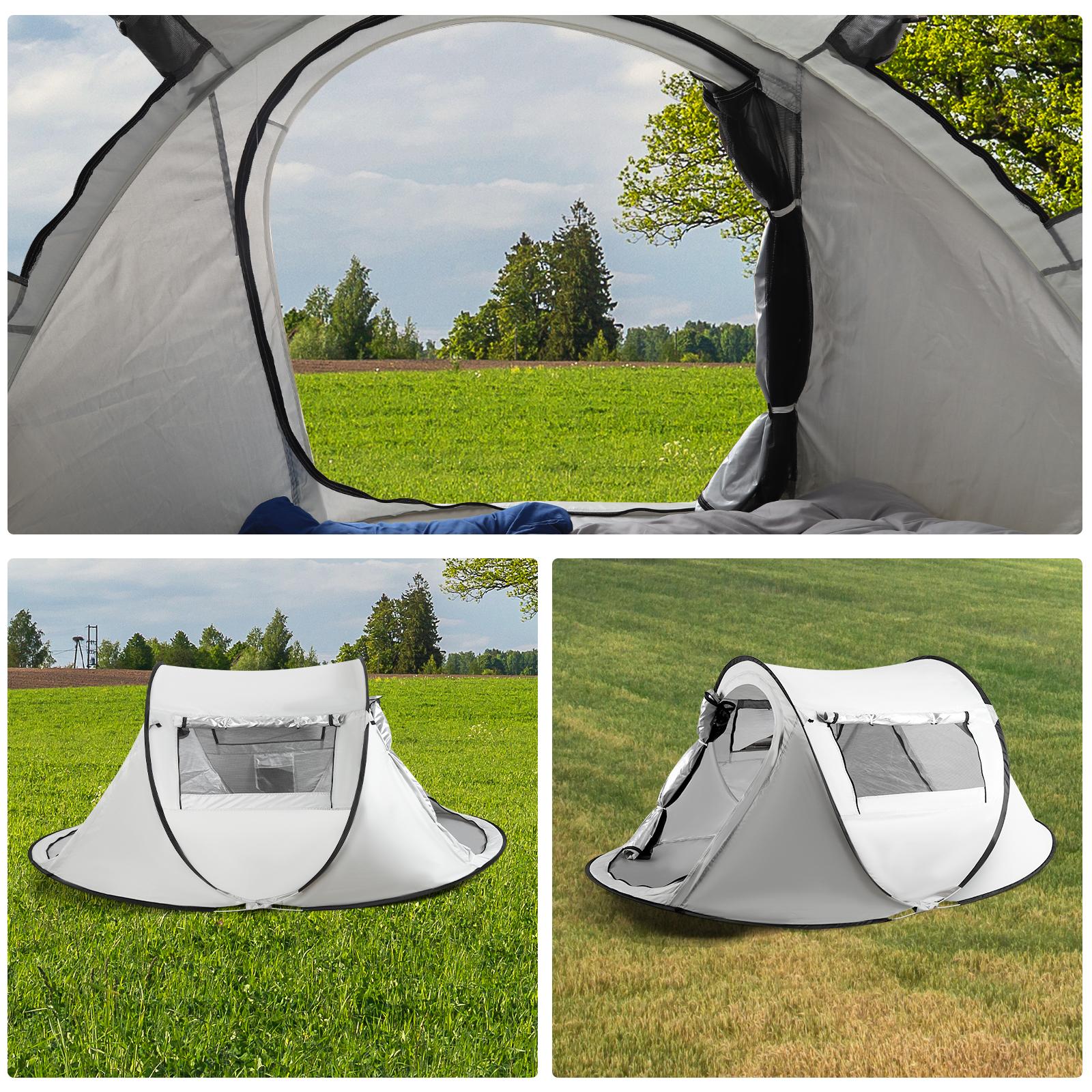 No Assembly Pop Up Beach Tent, 96.8"x59"x41.7" Instant Sun Shelter, Waterproof & Windproof with Mosquito Net, Portable Camping Tent for Beach & Outdoor