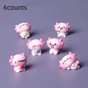 Cute Hexagonal Dinosaur Figurines Set, Kawaii Resin Miniatures, ///blue/violet Colors, Home Office Car Decorations, Cute Collectible Figurines