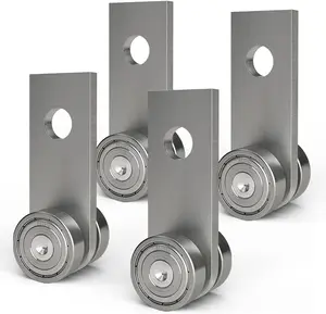 Fit 1-5/8 inch wide strut channel, heavy duty double bearing trolley rollers, sturdy sliding wheel assembly for industrial use