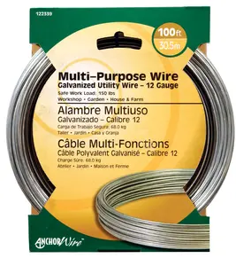 Hillman 55503 0.10 - 0.10 in. Dia. x 100 ft. 12 Gauge Galvanized Steel Wire