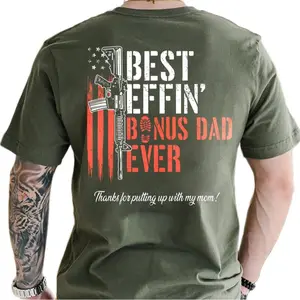 Effin’ Bonus Dad Ever Vintage T-Shirt, Funny Stepdad Shirt, Father’s Day Gift, Bonus Dad Appreciation Tee, Classic Unisex T-Shirt, Menswear Top