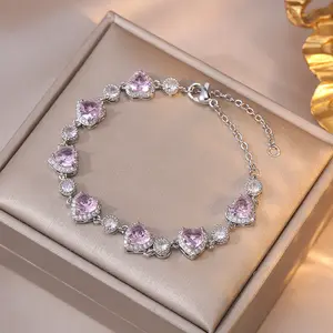 Bracelet for Women Heartbeat Series Love Heart Design Bracelet Sweet Accessories