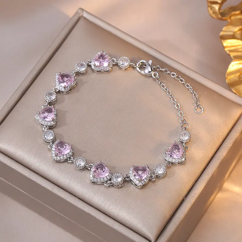 Bracelet for Women Heartbeat Series Love Heart Design Bracelet Sweet Accessories