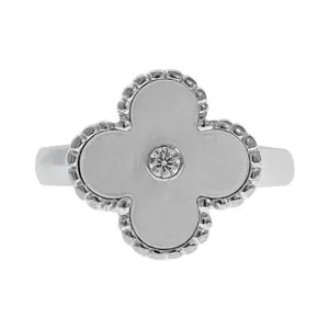 Pre-owned Van Cleef & Arpels Vintage Alhambra Ring Size 50