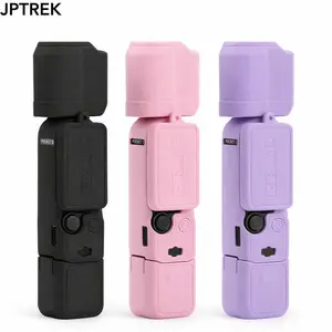 JPTREK Silicone Case for DJI Pocket 3, Shockproof Protective Cover with Strap, Full Body Camera Gimbal Protection, Anti-Scratch Soft Shell