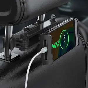 Car Headrest Tablet Mount, 1 Count Adjustable Car Headrest Phone Holder, Car Phone Hanging Rack, Car Interior Accessories, Car Phone Stand