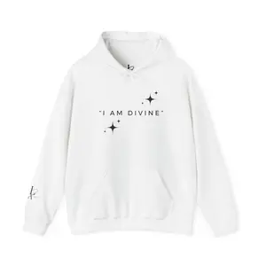 I Am Divine - Lux Affirm White Hoodie graphic unisex