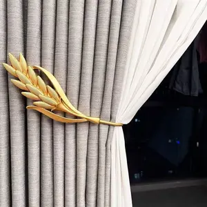 Wheat Style Curtain Hooks 2 Pack Plastic Iron Base Wall Mounted No Tie Retro U Shaped Bird Design Decorative Hooks for Living Room Villa Balcony Bathroom Gift Ideas