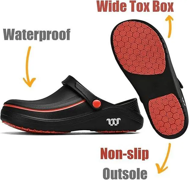 Unisex Kitchen Clogs - Slip-On EVA Upper Nursing Footwear, Oil-Resistant, Waterproof, Quick-Change Design, Dry-on-Wet Floors, All-Seasons Indoor Slide Slippers for Chefs