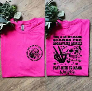 Funny the a in my name stands for aggervated popular humor scarcastic skulls tee