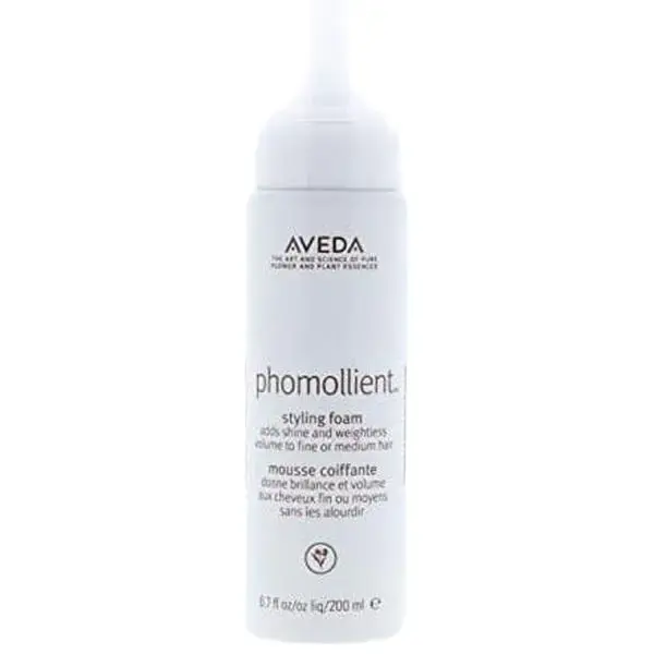 Aveda Phomollient Styling Foam, Lightweight Volumizing Mousse for Bouncy and Shiny Hair with Flexible Hold & Frizz Control, Haircare for Fine to Medium Hair, 6.7 oz, Texturizing, Plant Based, Mousse & Gel, Healthy Hair Care Mousse & Gel