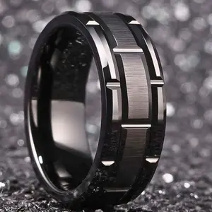 Minimalist men's tungsten ring, suitable for daily wear, wedding rings, engagement rings, birthday jewelry gifts, Valentine's Day, anniversaries