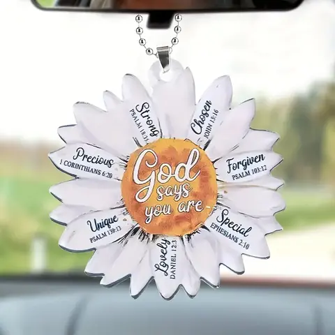 Car Hanging Decoration Backpack Keychain Accessory, Sunflower Flower Ornament, Unique Car Interior Decor for Styling, Car Interior Decorative, Car Interior Ornaments, Car Decorations