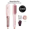 Wavytalk Steamline Pro Straightening Comb - Plug-Powered Unisex Hot Styling Tool for All Types, Includes Scrunchie & Glove for Silky Straight Results & Quick Solutions (Hair Tools Inclusive)