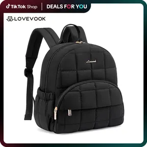 LOVEVOOK TikTokShopBacktoSchool Small Backpack Purse for Women, Mini Puffer Backpack, Lightweight Quilted Casual Daypack with Anti-theft Pocket