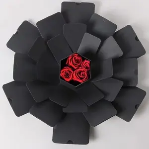 Creative DIY Hexagon Photo Album Gift Box, Personalized Album, Homemade Surprise Scrapbook for Mother's Day, Paper Birthday Present Box, Unique Handmade Keepsake